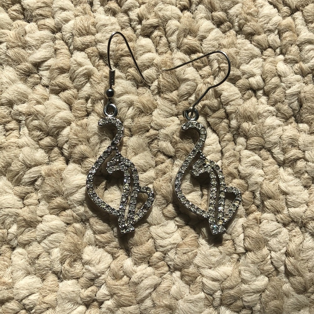 Cat Dangle Sliver Earrings - Picture 2 of 5